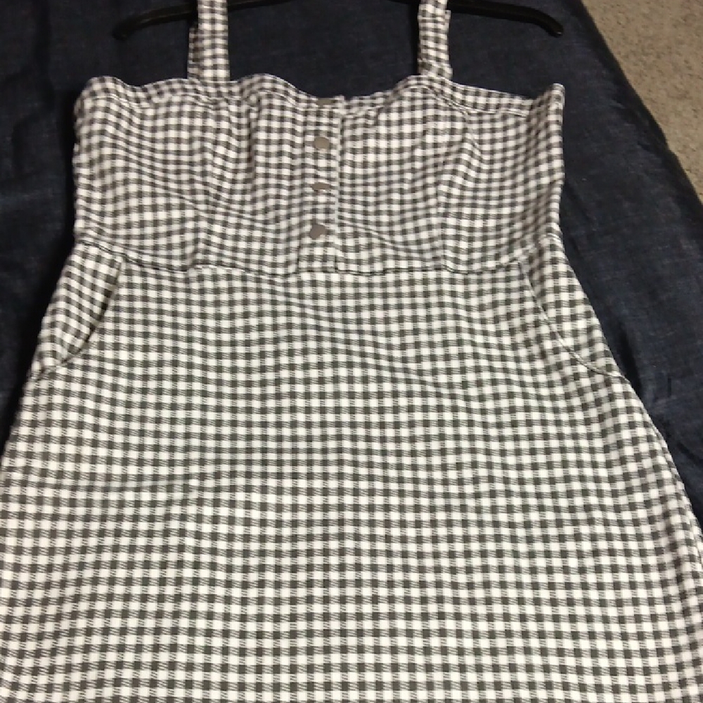 No Boundaries Black and White Gingham Dress